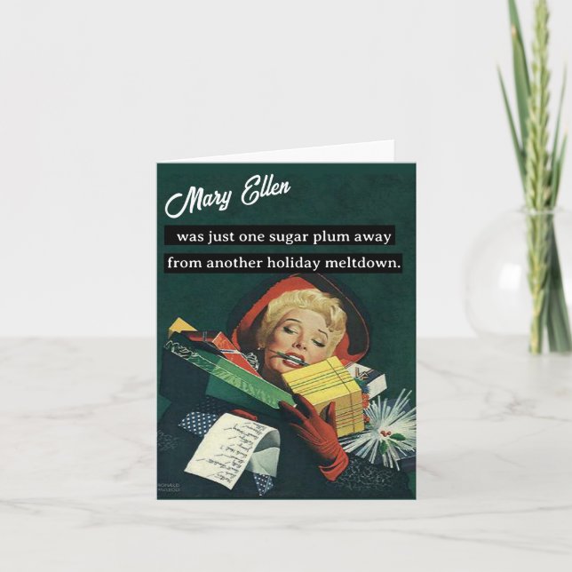 En sockerplommon från en annan Helgdag Meltdown Helgkort (Framsida)