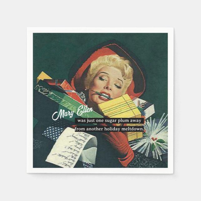 En sockerplommon från en annan Helgdag Meltdown Pappersservett (Framsidan)