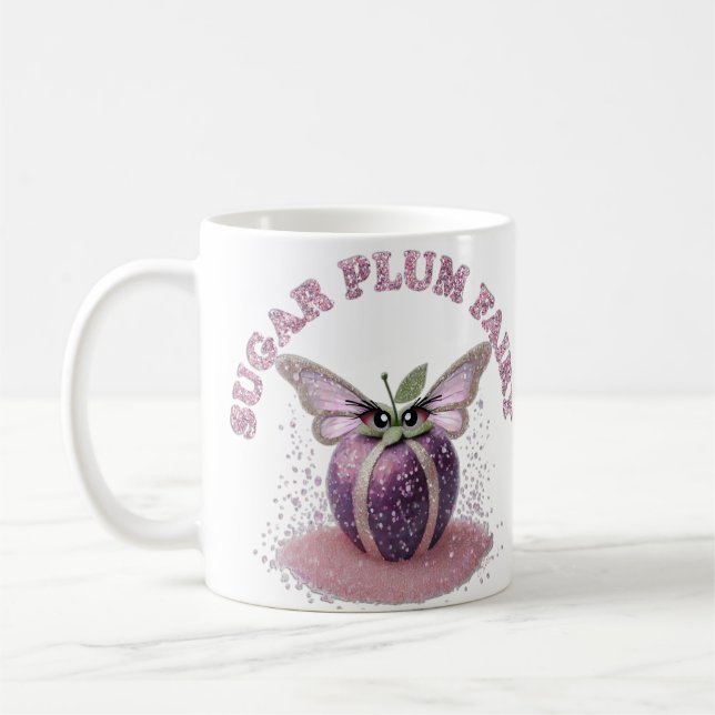 En sockerplommonfa kaffemugg (Vänster)