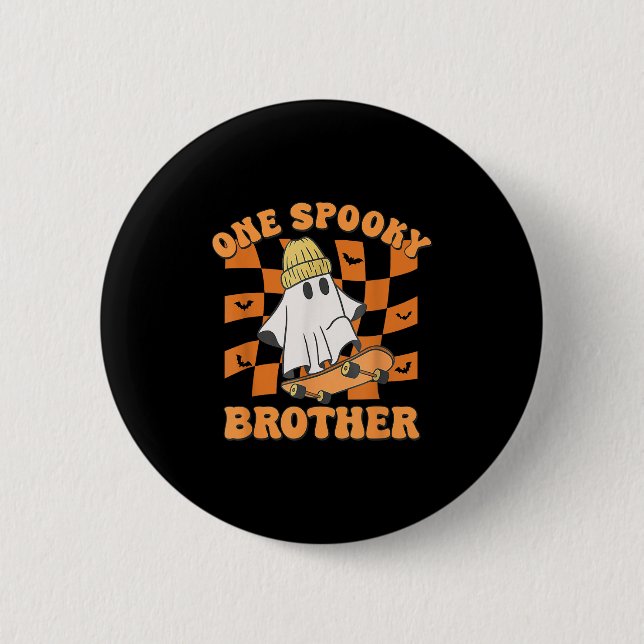 En Soky Brother Birthday Halloween Skateboarding Knapp (Framsida)