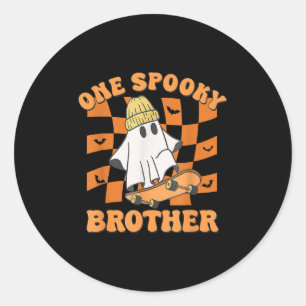 En Soky Brother Birthday Halloween Skateboarding Runt Klistermärke