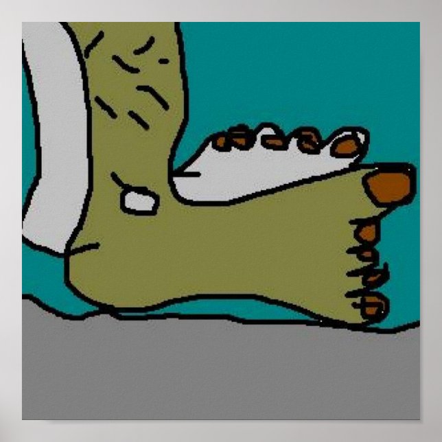 En solbränd fot poster (Framsidan)