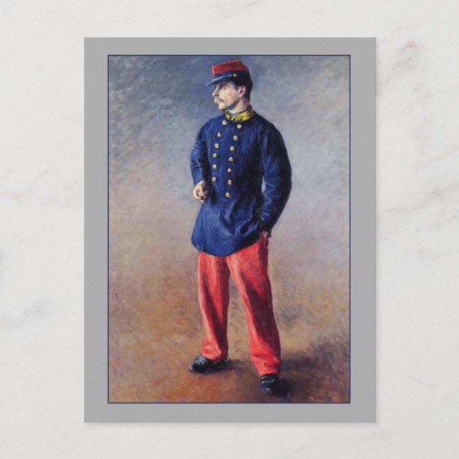 En soldat av Gustave Caillebotte Fine Art Vykort (Framsida)