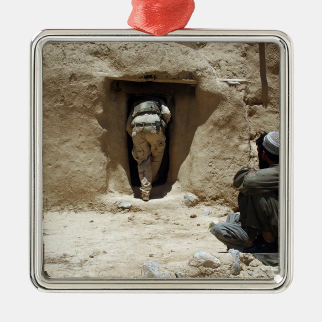 En soldat från nationalgardet julgransprydnad metall (Framsidan)