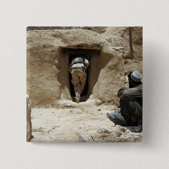 En soldat från nationalgardet knapp (Framsida)