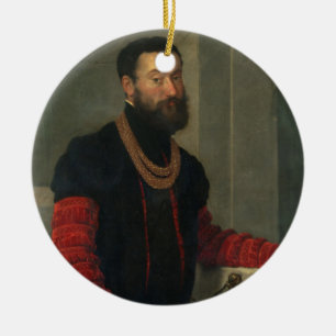 En soldat julgransprydnad keramik