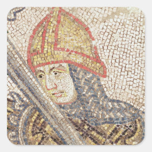 En soldat med svärd fyrkantigt klistermärke