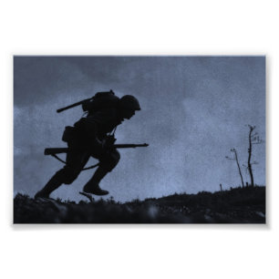 En soldat på Battlefield.. Fototryck
