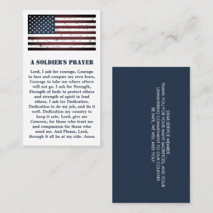 En soldats bön, USA, amerikanska Flagga Busi Visitkort