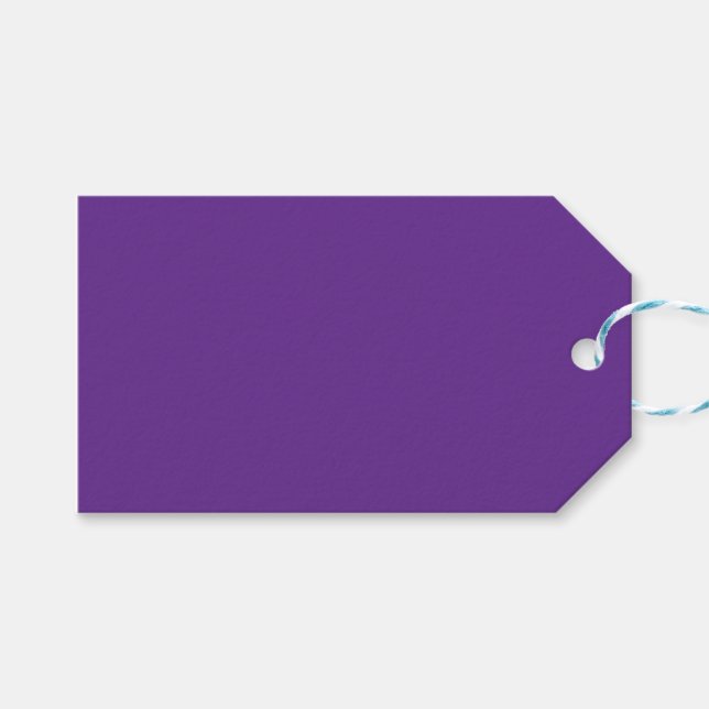 En solid lila med vit kvadrat presentetikett (Framsidan (Horisontell))