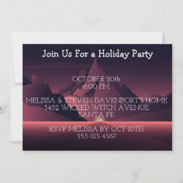 En solnedgång i bergsområden inbjudningar