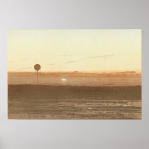 En solnedgång sedd från ballongen. poster