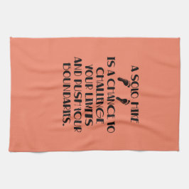 En soluppgång är en chans att utmana dina gränser. kökshandduk