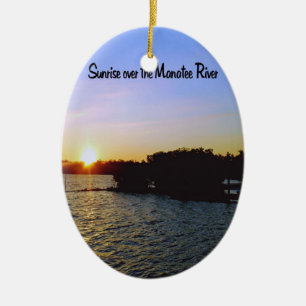 En soluppgång i Bradenton Florida Julgransprydnad Keramik