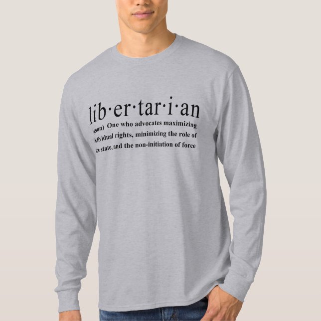 En som tror på läran om viljans frihetdefinition tee shirt (Framsida)