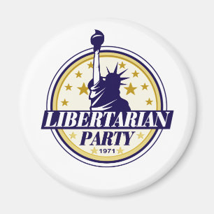 en som tror på läran om viljans frihetpartylogot magnet