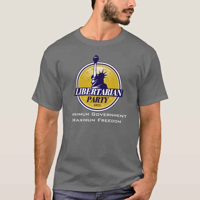 En som tror på läran om viljans frihetpartyskjorta t shirt (Framsida)