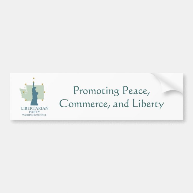 En som tror på läran om viljans frihetpartystat bildekal (Framsidan)