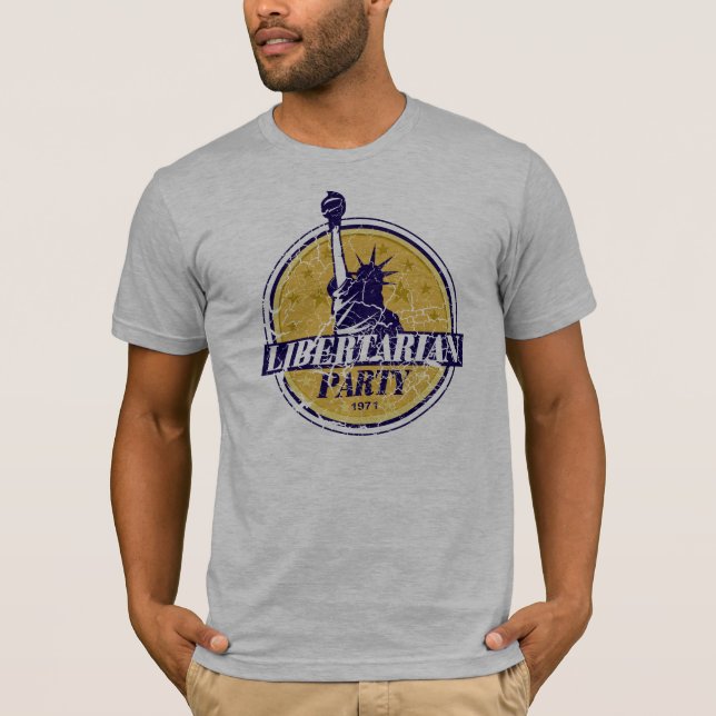 En som tror på läran om viljans frihetpartyT-tröja T-shirt (Framsida)