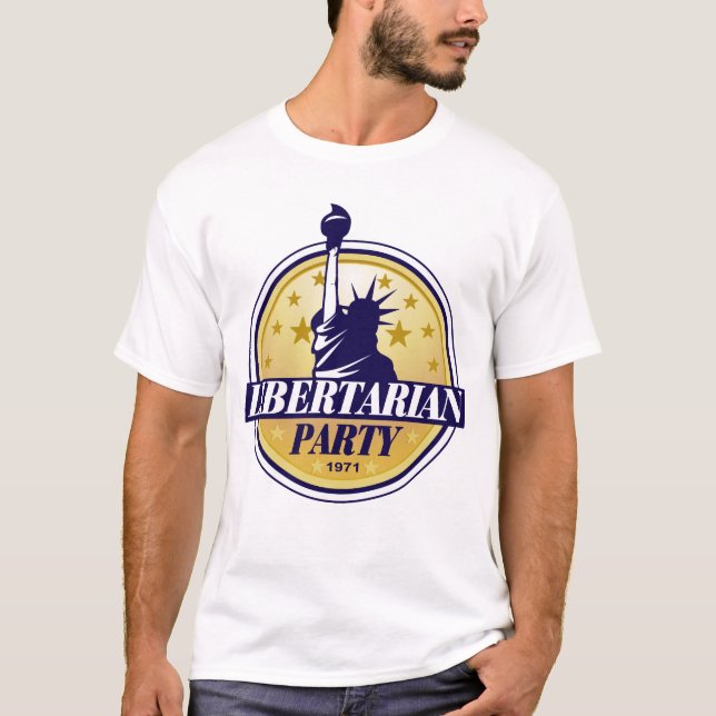En som tror på läran om viljans frihetpartyT-tröja T-shirt (Framsida)