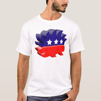 En som tror på läran om viljans frihetporcupine 3D T Shirt