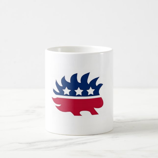 En som tror på läran om viljans frihetPorcupine Kaffemugg (Center)