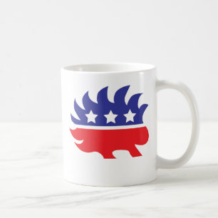 en som tror på läran om viljans frihetporcupine kaffemugg