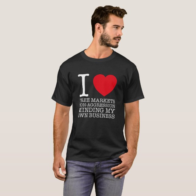 en som tror på läran om viljans frihetskjortan t-shirt (Hel framsida)