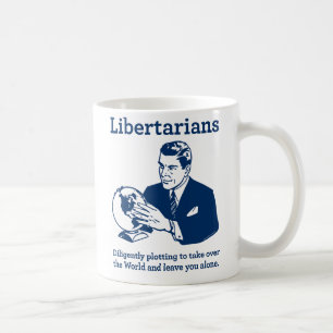 En som tror på läran om viljans frihettäppan kaffemugg