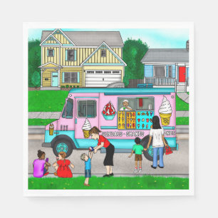 En sommardag i Hett En vismisk illustration Pappersservett