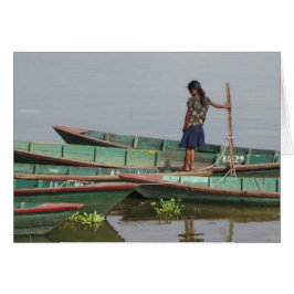 En sommardag i Phewa Sjö Hälsningskort