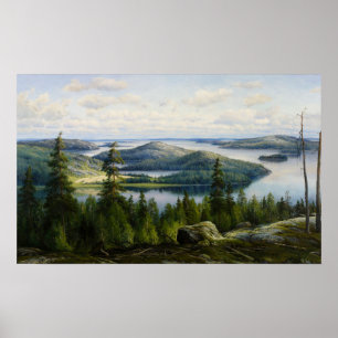 En sommardag i Sjö Paijanne, Waenerberg Poster