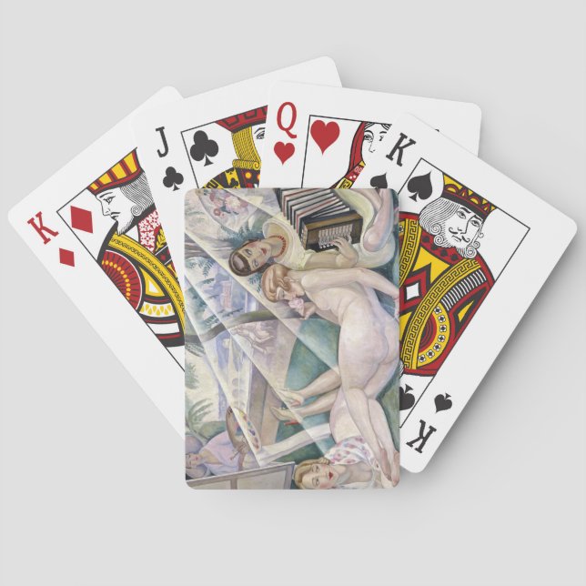 En sommardag (vackra kvinnor i Sol) Casinokort (Baksidan)