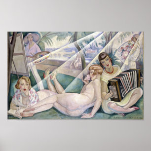 En sommardag (vackra kvinnor i Sol) Poster
