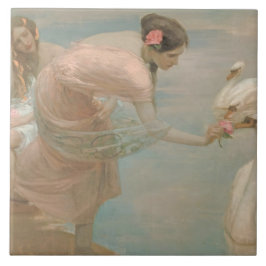 En sommarmorgon av Rupert Bunny (1897) Kakelplatta