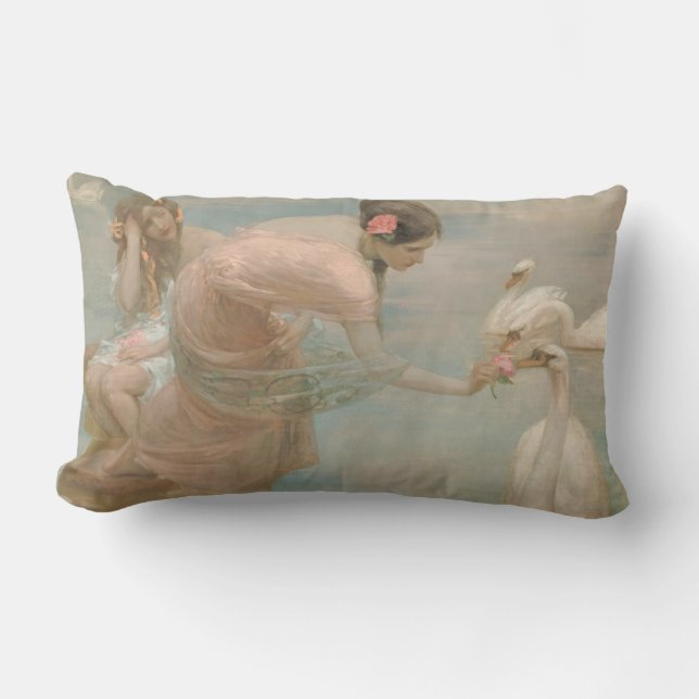 En sommarmorgon av Rupert Bunny (1897) Lumbarkudde (Framsida)