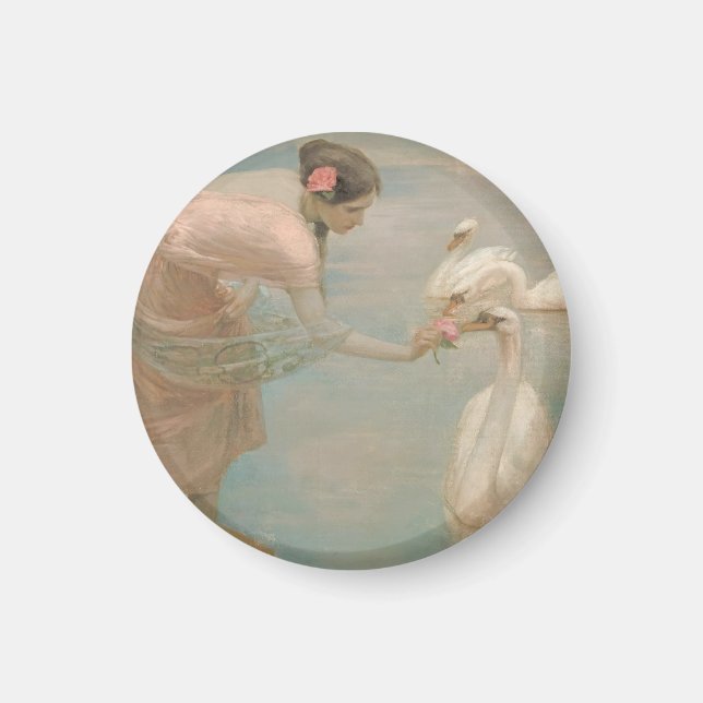 En sommarmorgon av Rupert Bunny (1897) Magnet (Framsidan)