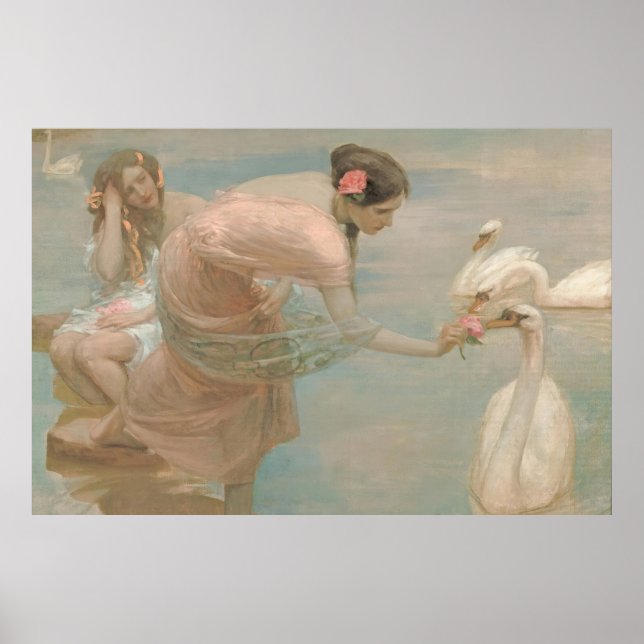 En sommarmorgon av Rupert Bunny (1897) Poster (Framsidan)