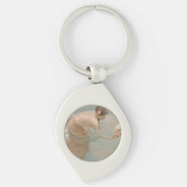 En sommarmorgon av Rupert Bunny (1897) Swirl Silverfärgad Nyckelring