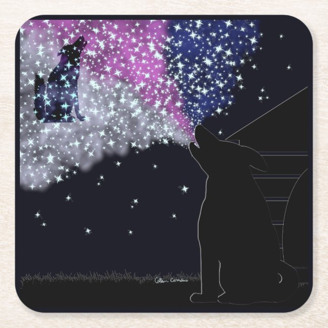 En sommarnatt med Sirius Underlägg Papper Kvadrat (Framsidan)