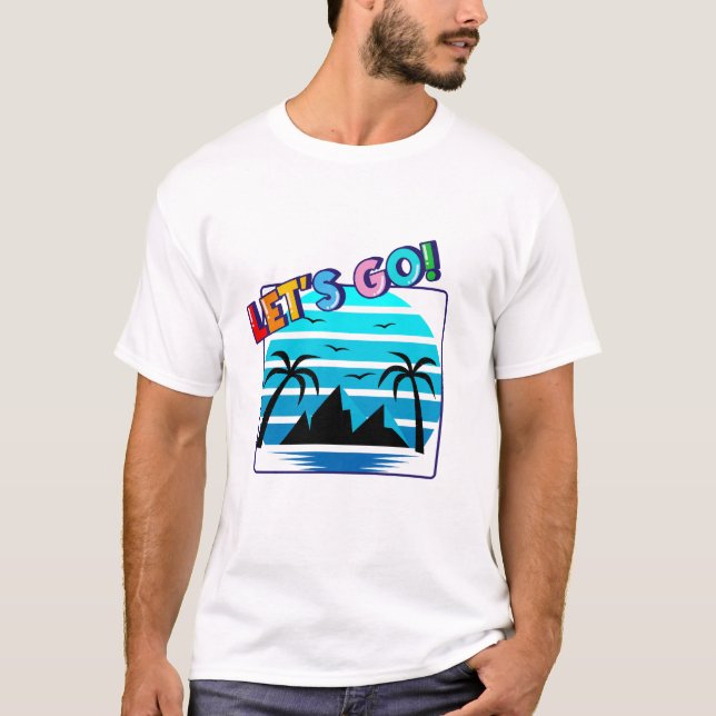 En sommarstranddag T-shirt (Framsida)