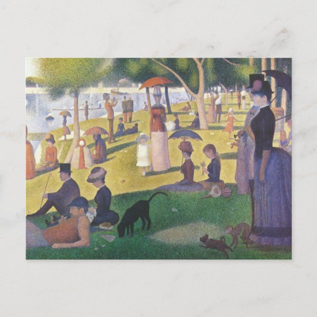 En söndageftermiddag på La stora Jatte Vykort (Framsida)