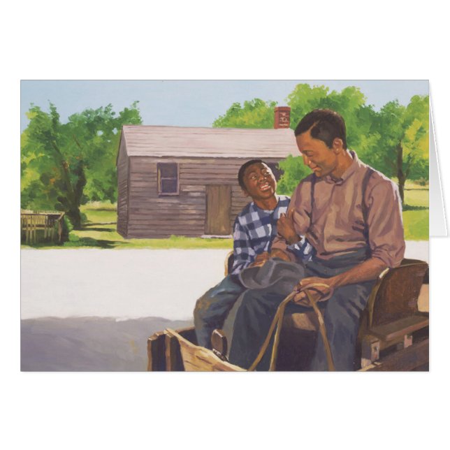 En sons komfort 2003 hälsningskort (Framsidan Horizontal)