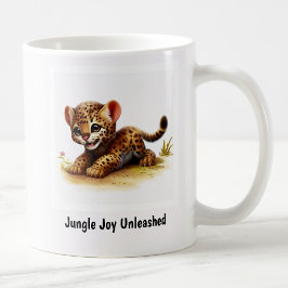 En söt 3D-målning av en ocelotkaffekopp Kaffemugg