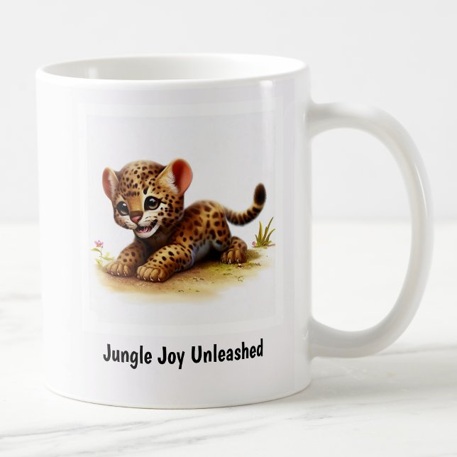 En söt 3D-målning av en ocelotkaffekopp Kaffemugg (Skapare uppladdad)