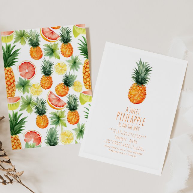 En söt ananas är på gång inbjudningar (Skapare uppladdad)