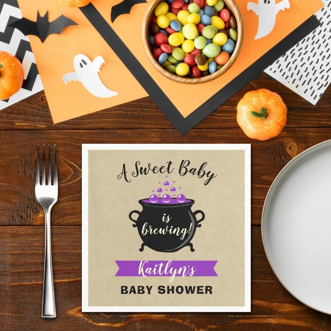 En söt Baby brinner Halloween-babyskor Pappersservett (Skapare uppladdad)