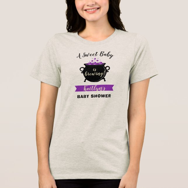 En söt Baby brinner Halloween-babyskor T Shirt (Framsida)
