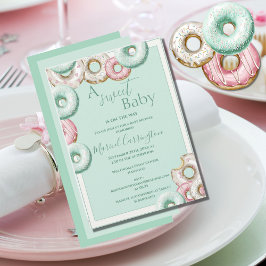 En söt Baby-Grönt ger inte vattenfärgsbabyskor Inbjudningar