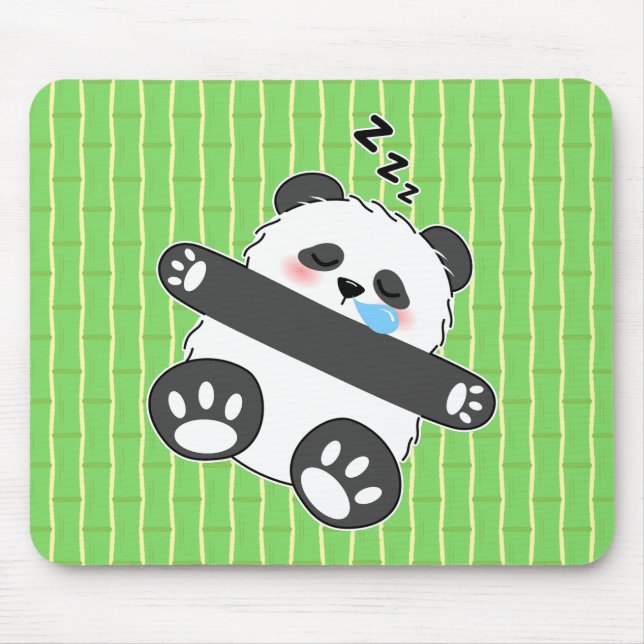 En söt baby panda sover fridfullt musmatta (Framsidan)